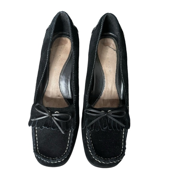 Kenneth Cole Reaction | Black Suede Y2K Oxford Pump Size 6.5 - Picture 7 of 12